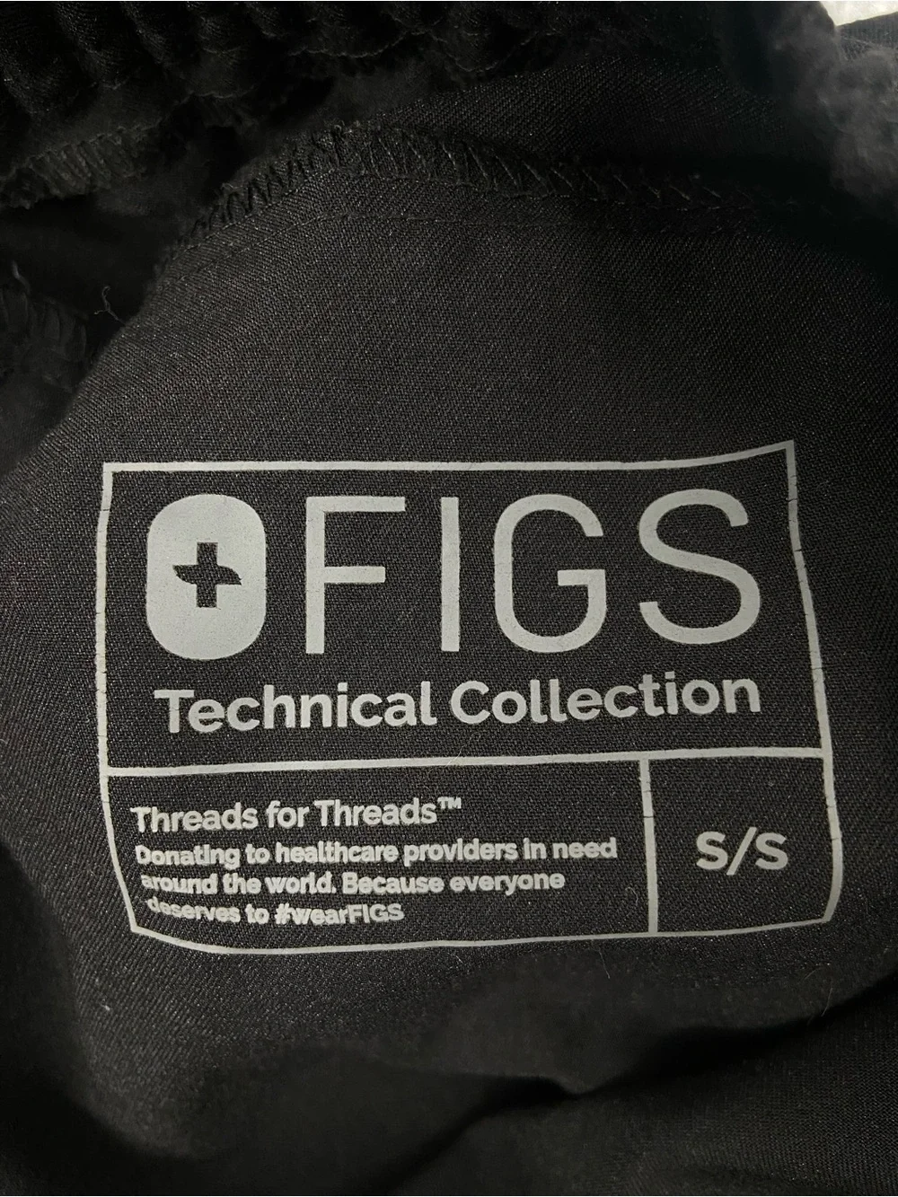 FIGS Tansen‎ Jogger Scrub Pants Black Mens Small Stretch